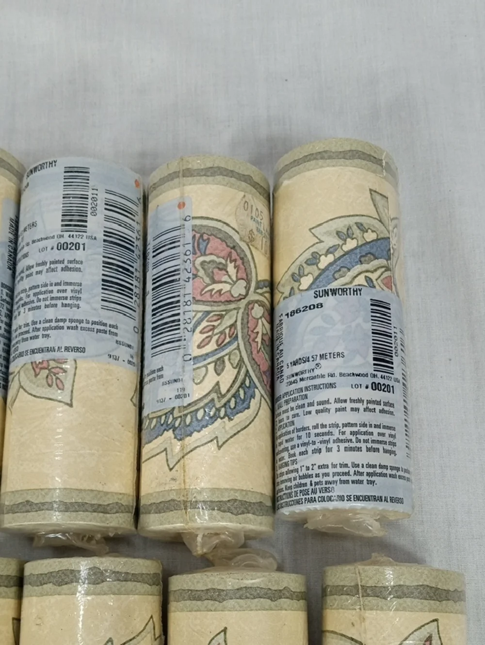 Vintage Sunworthy Wallpaper Border Lot Of 11